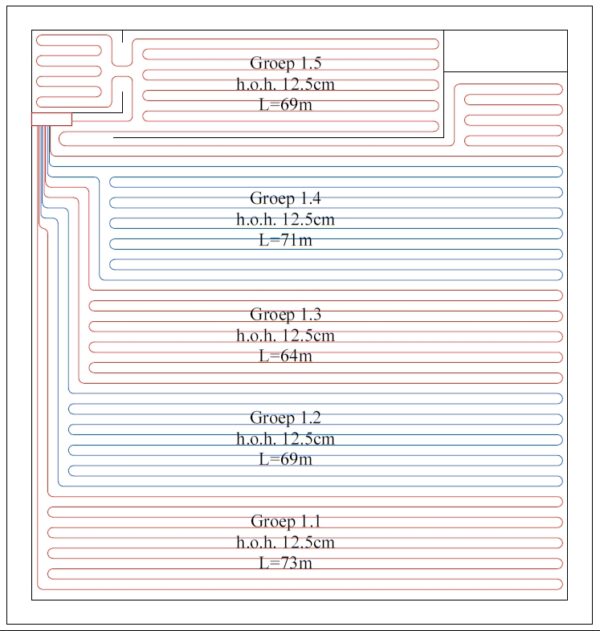 legplan vloerverwarming